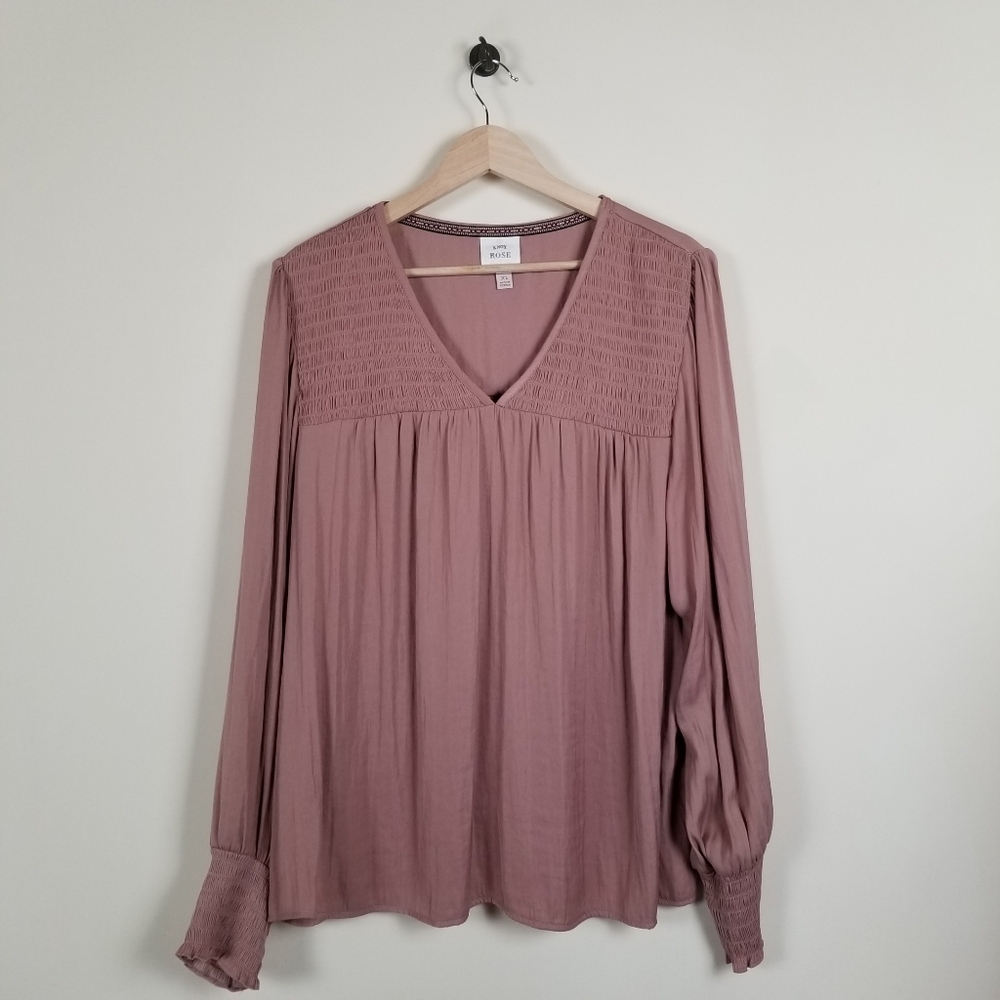 Knox Rose V-Neck Long Sleeve Top XL